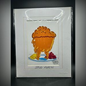 George Moran 2008 Artist Signed Stud Muffin Print, Sealed in Package